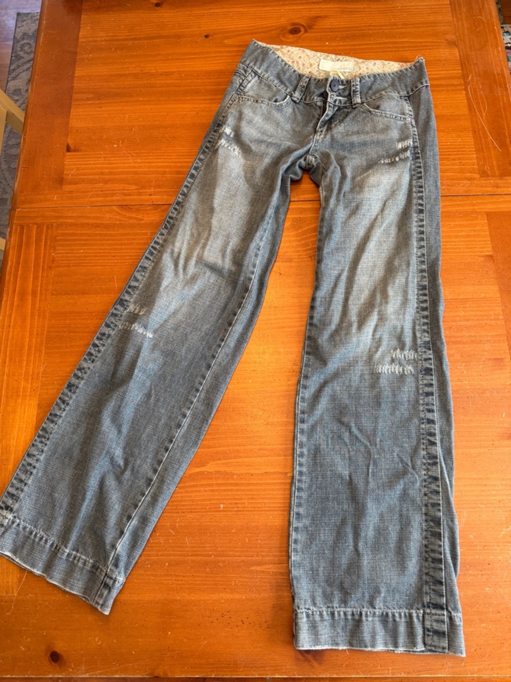 Maurices Wide Leg Jeans - Faded Blue Denim